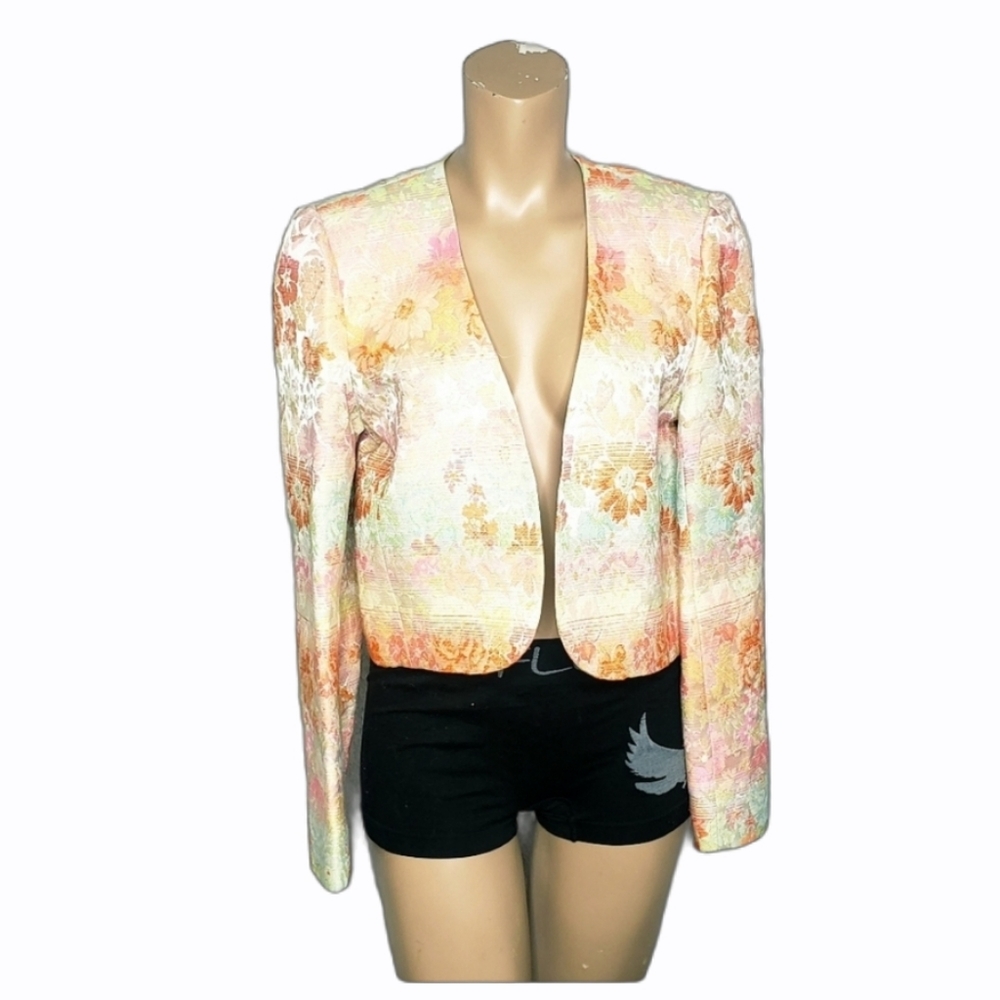 Vintage floral  blazer long slevess size 8